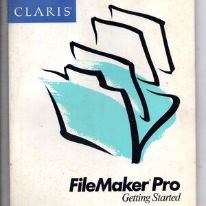 Two Vintage 1990s Software Manuals - Getting Started Filemaker Pro/Clarisworks